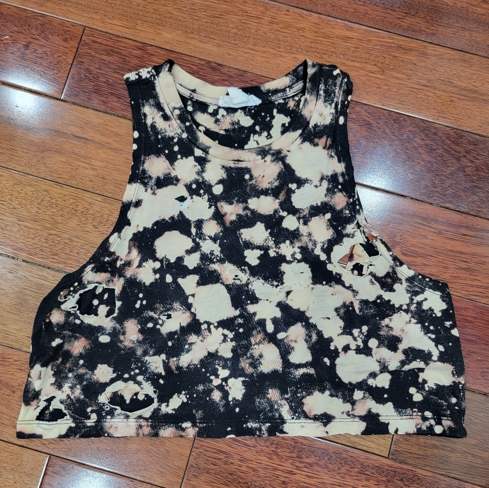 Acid washed crop top